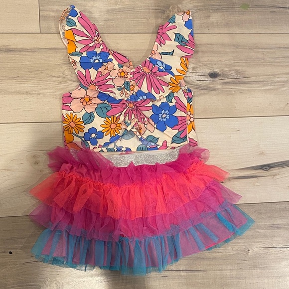 freestyle/ koton Other - Floral Top and Tutu Skirt Set